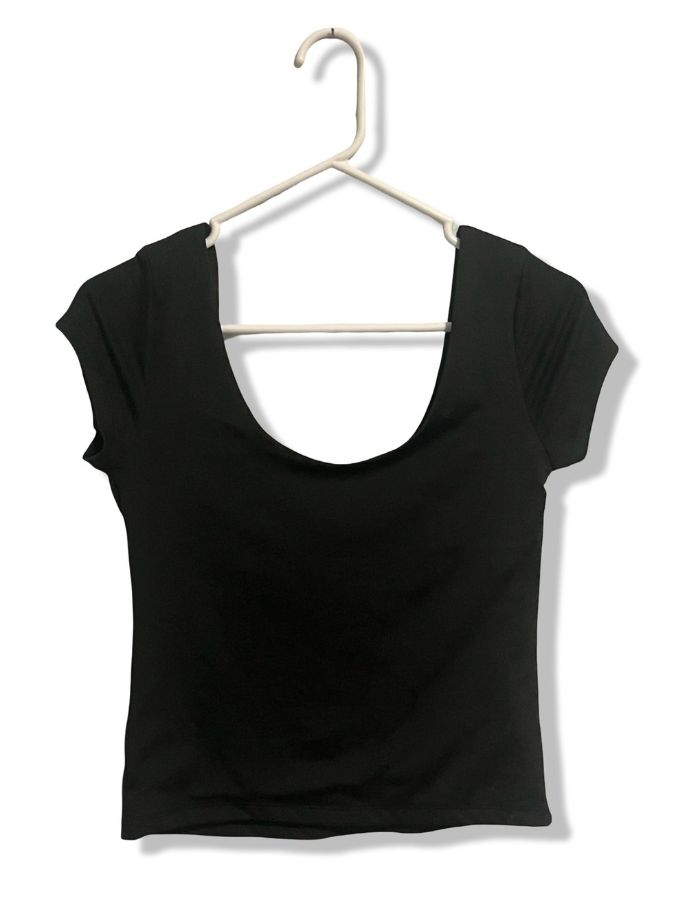 Old Navy Black Scoop Neck Crop Top